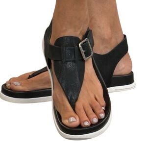 Urban Sport By J Slides Black Metallic Luxe Freya Size 8